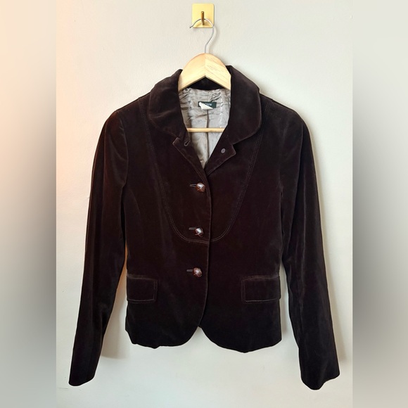 J. Crew Jackets & Blazers - Size 2 J. Crew Chocolate Brown Vintage Velvet Bella Blazer